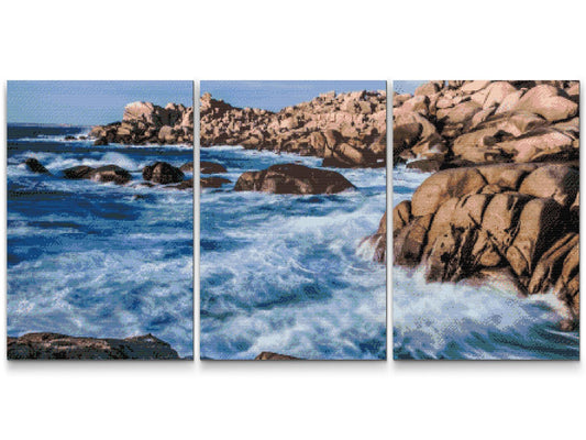 Diamond Paint - Rocky shore (sæt af 3)