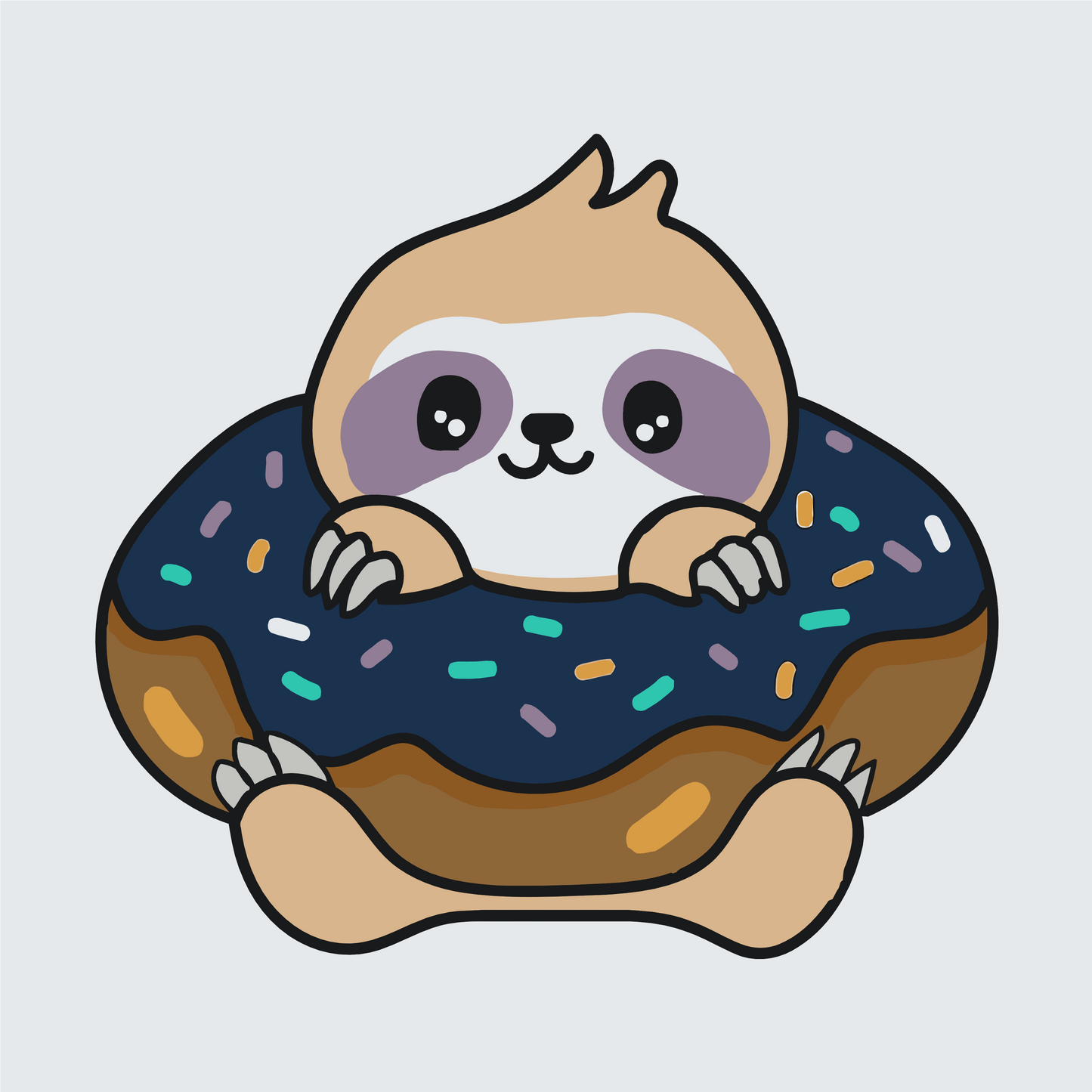 Paint by number - Dovendyr i en donut