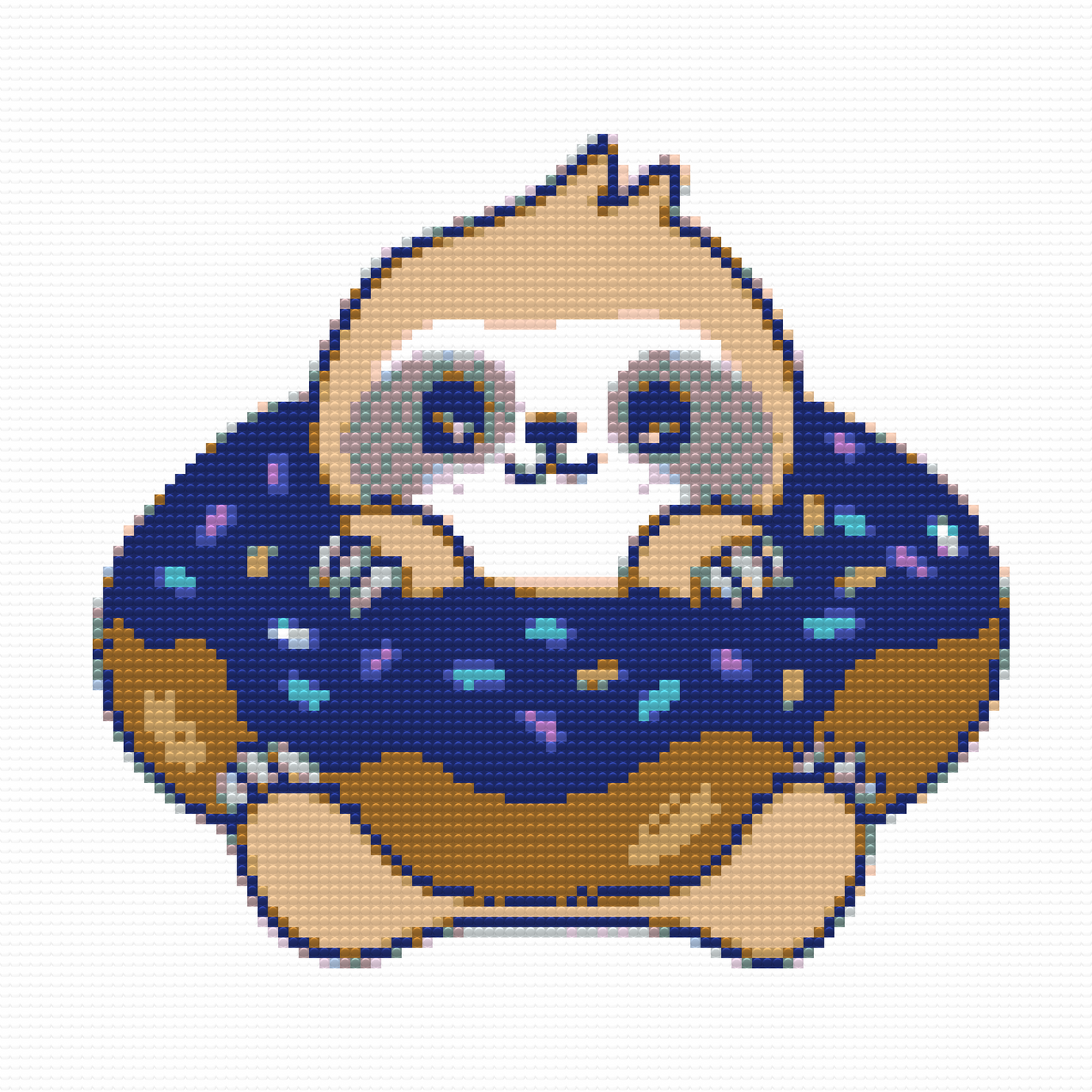 Diamond Paint - Dovendyr i en donut