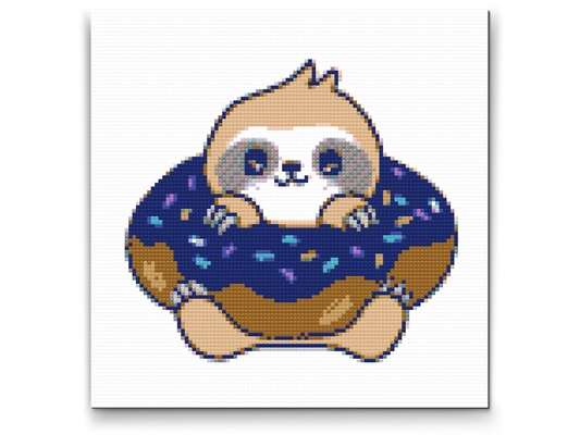 Diamond Paint - Dovendyr i en donut