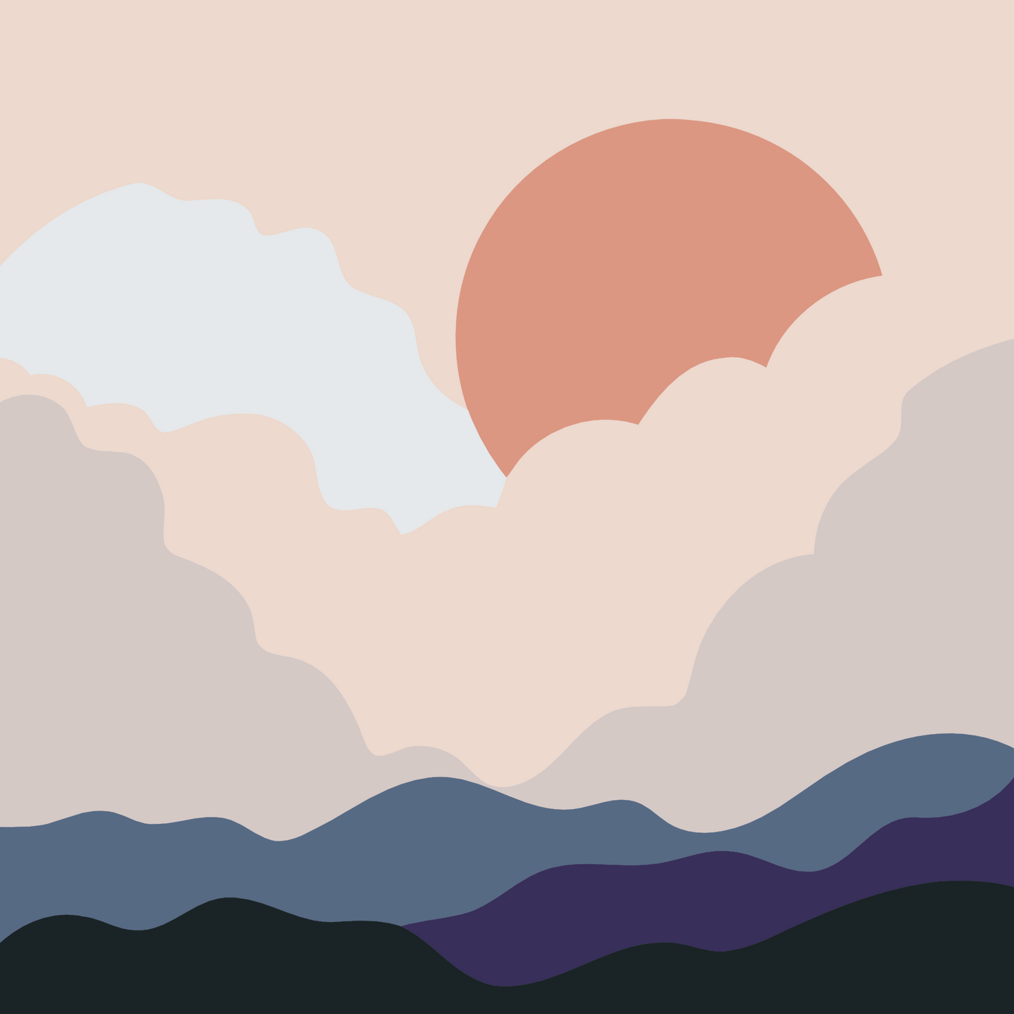 Paint by number - Boho-solnedgang