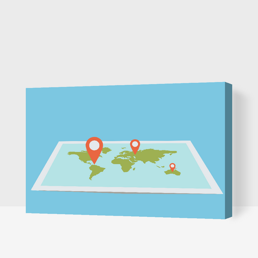 Paint by number - Nål på kortet