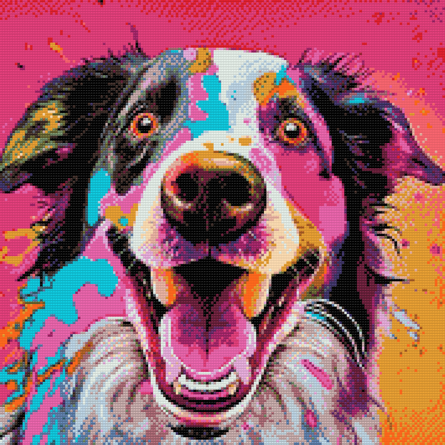 Diamond Paint - Farvestrålende hund
