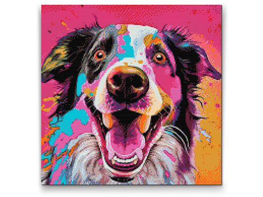 Diamond Paint - Farvestrålende hund