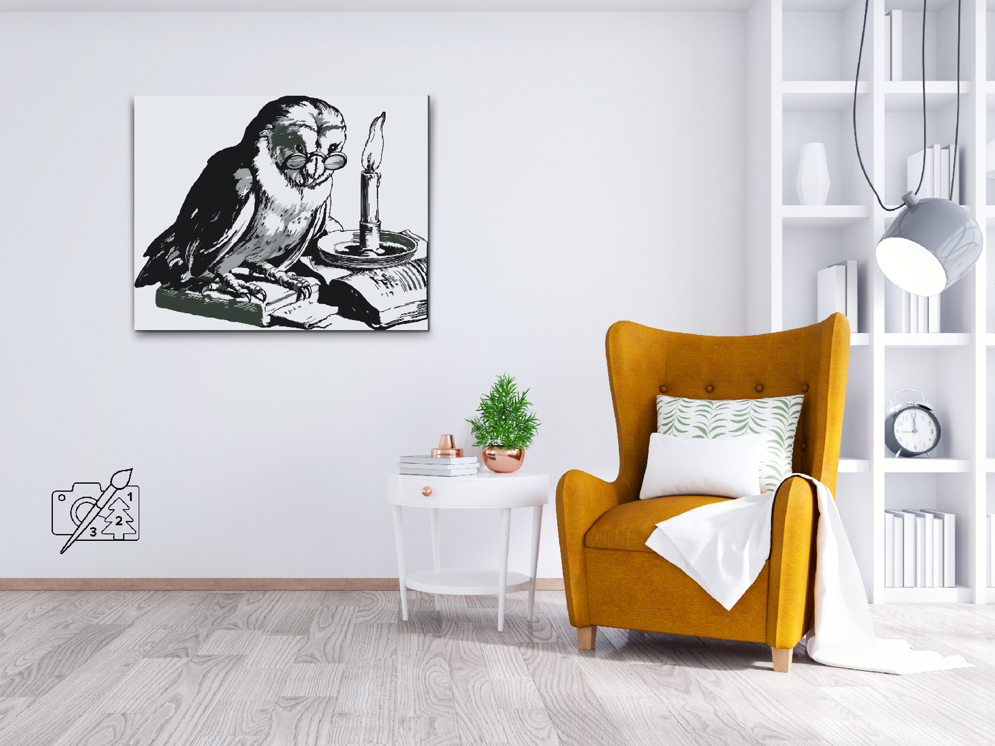 Paint by number - Uddannet Ugle