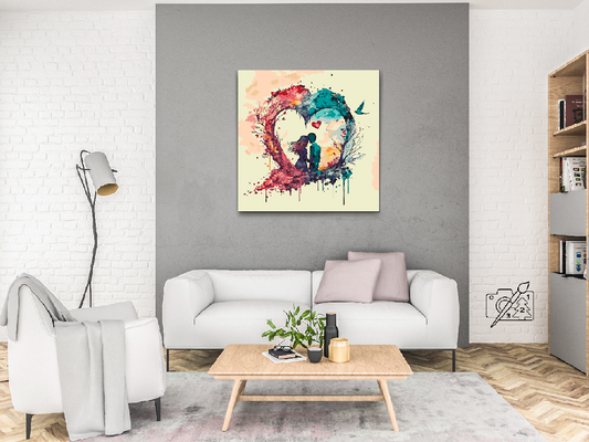 Paint by number - Romantik i hjertet