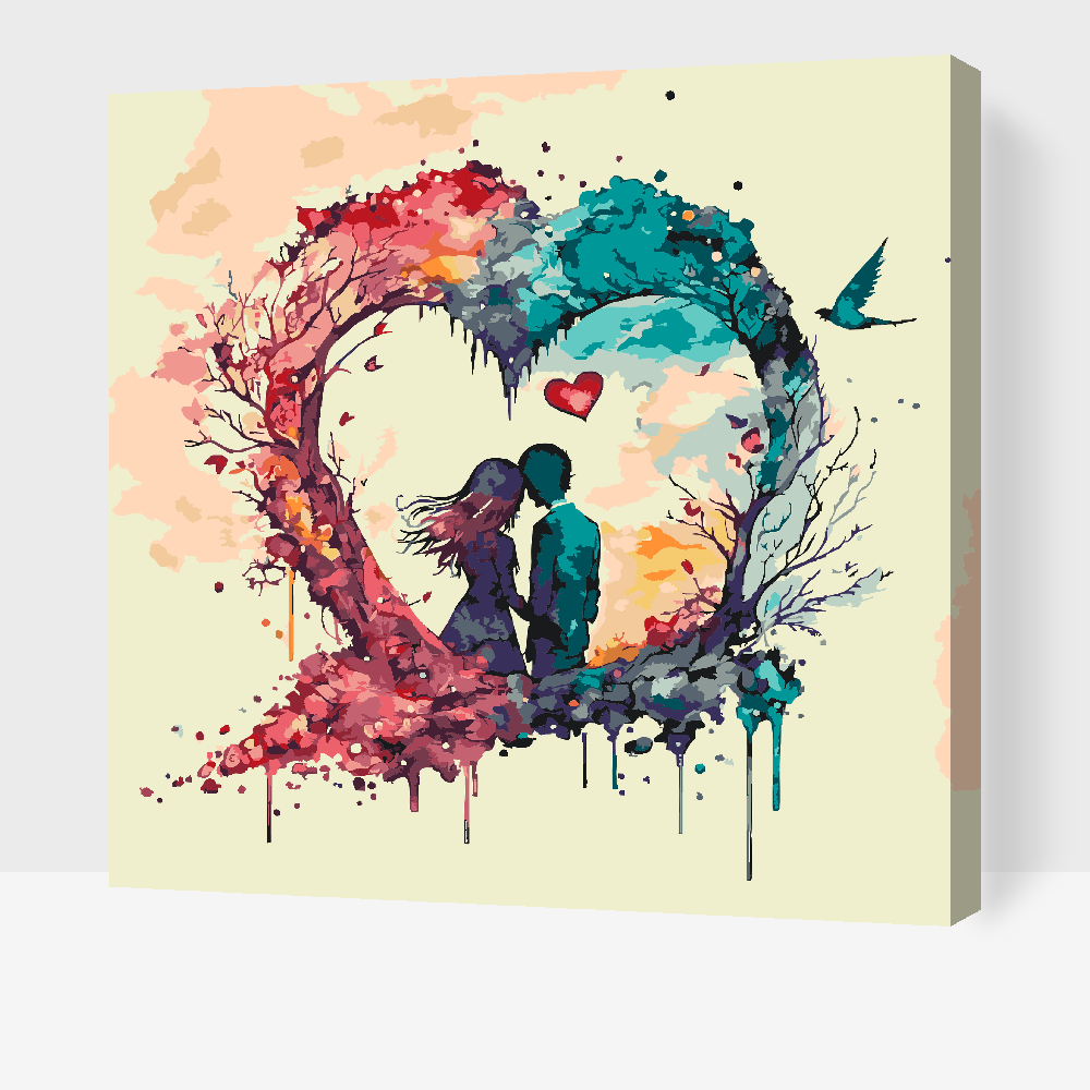 Paint by number - Romantik i hjertet