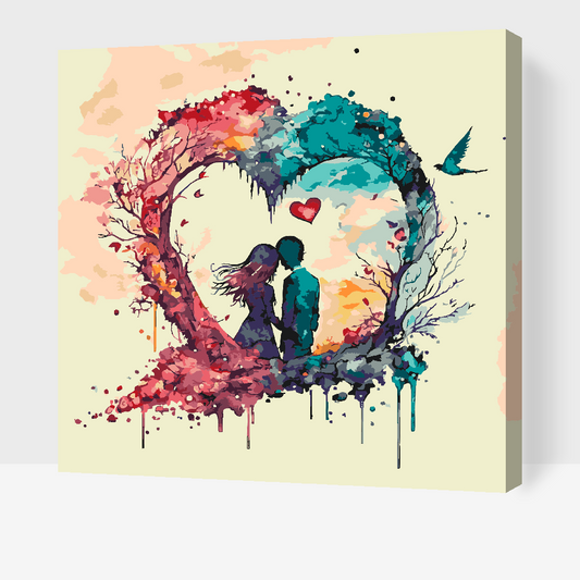Paint by number - Romantik i hjertet
