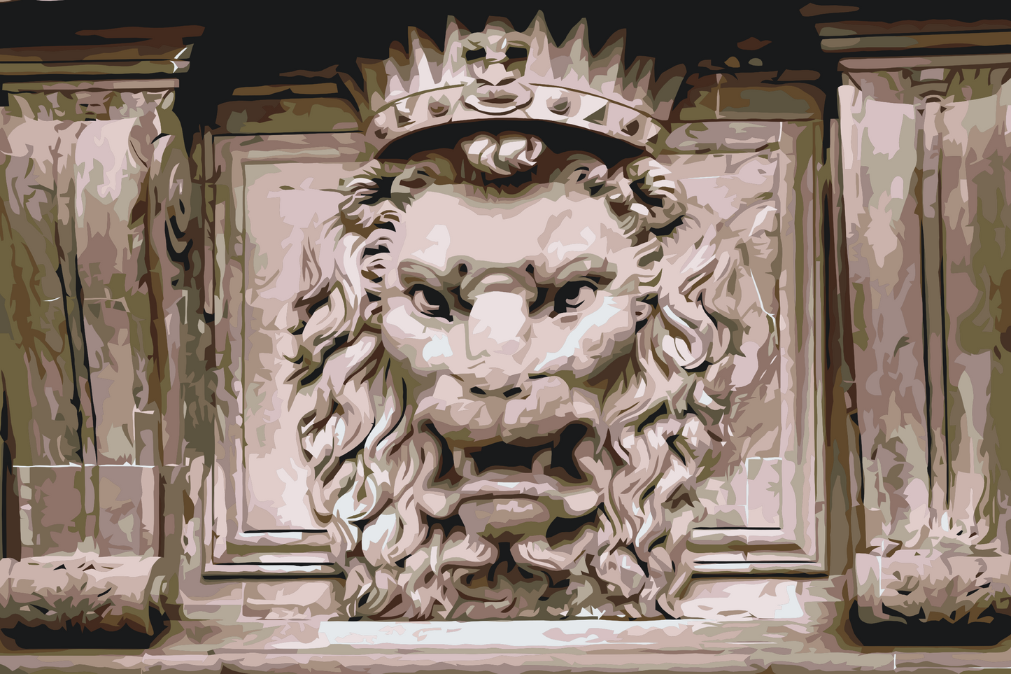 Paint by number - Løvens fontæne i Italien