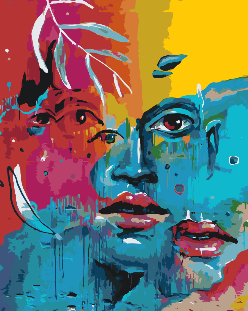 Paint by number - Mellem 4 Øjne