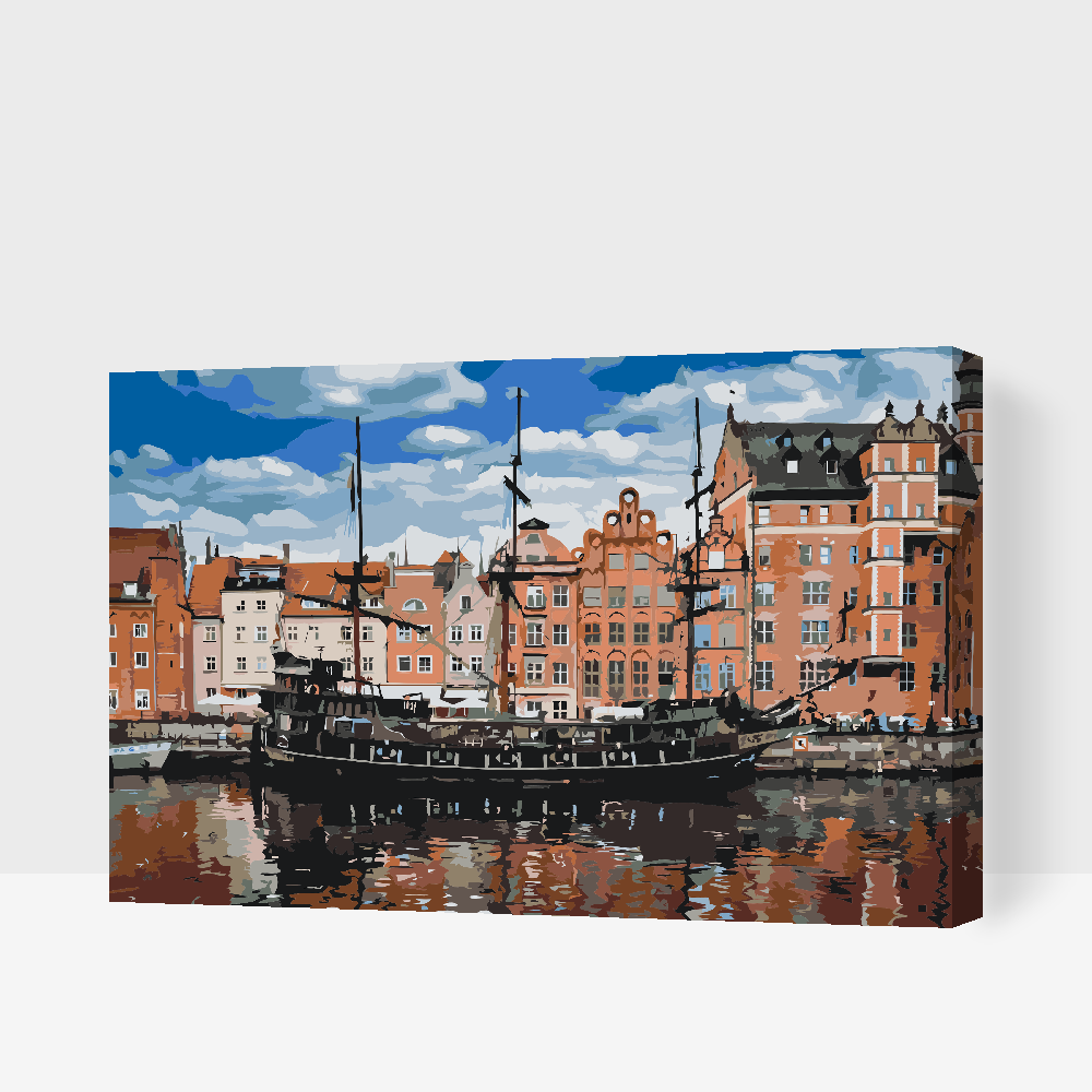 Paint by number - Black Pearl galeon, Gdansk