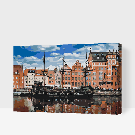 Paint by number - Black Pearl galeon, Gdansk