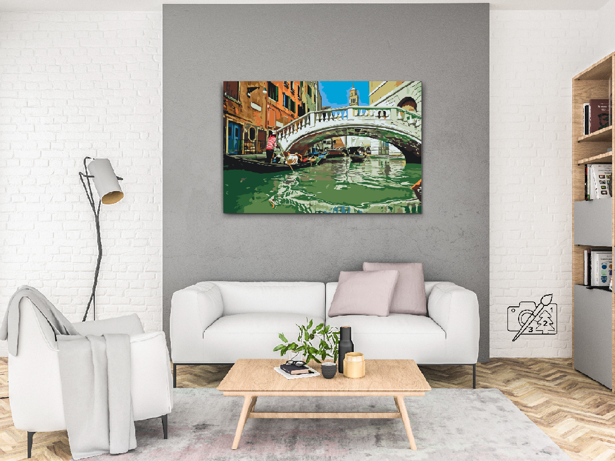Paint by number - Gondoltur i Venedig 3