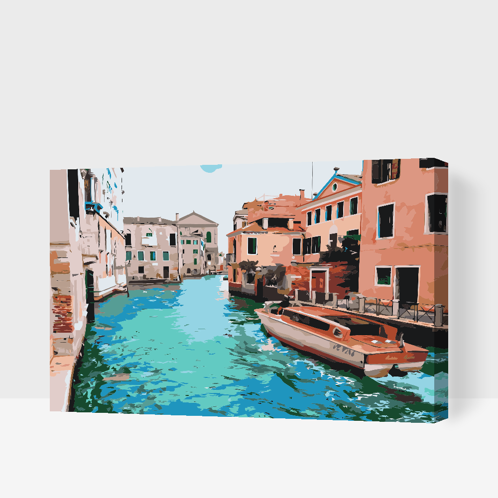 Paint by number - Sejlads i Venedig