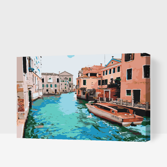 Paint by number - Sejlads i Venedig