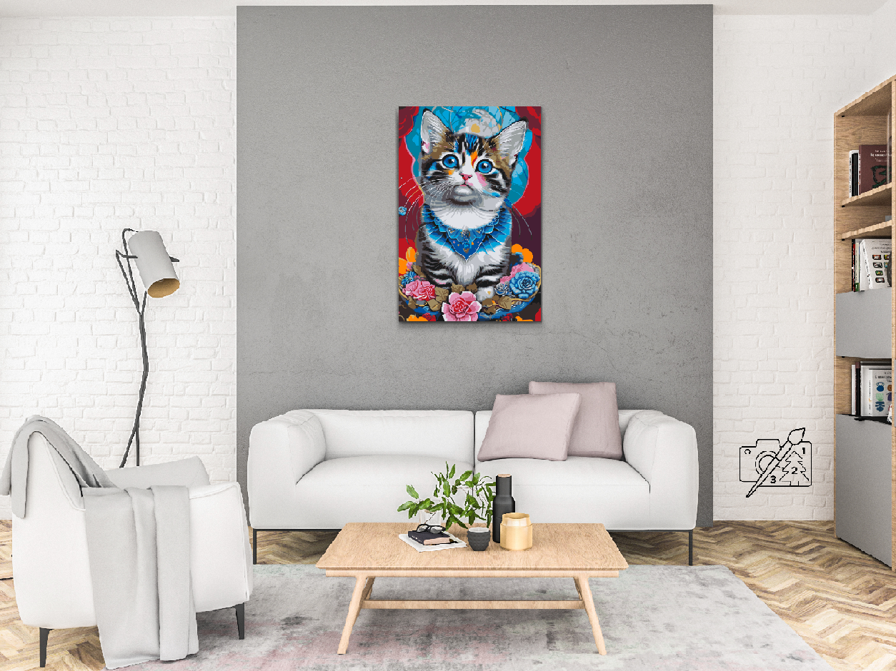 Paint by number - Killing omgivet af blomster