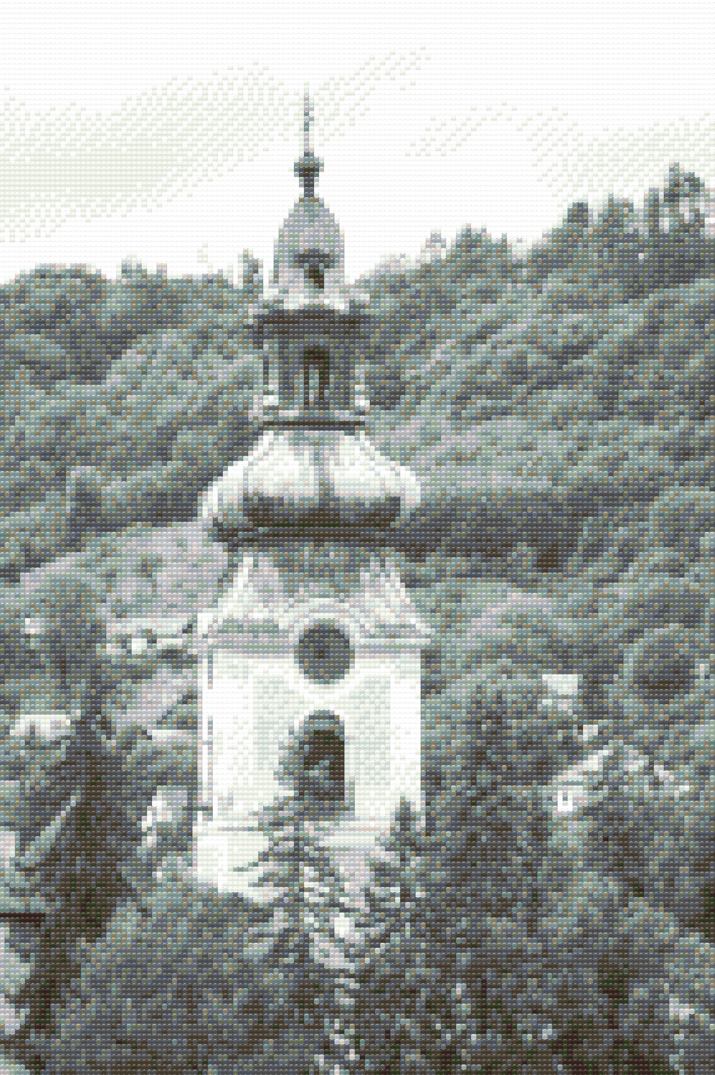 Diamond Paint - Kirketårn i Banská Štiavnica