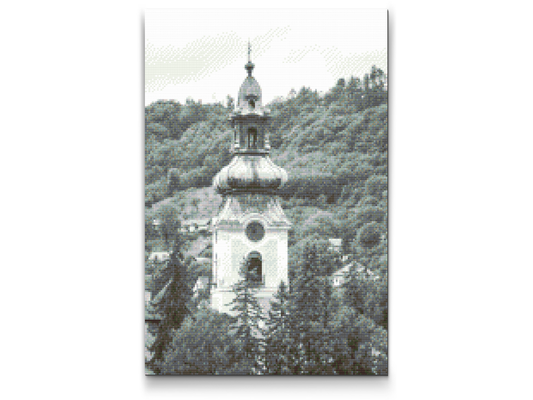 Diamond Paint - Kirketårn i Banská Štiavnica