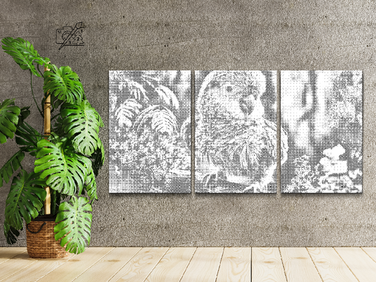 Dotting - Papegøje i regnskoven (sæt af 3)