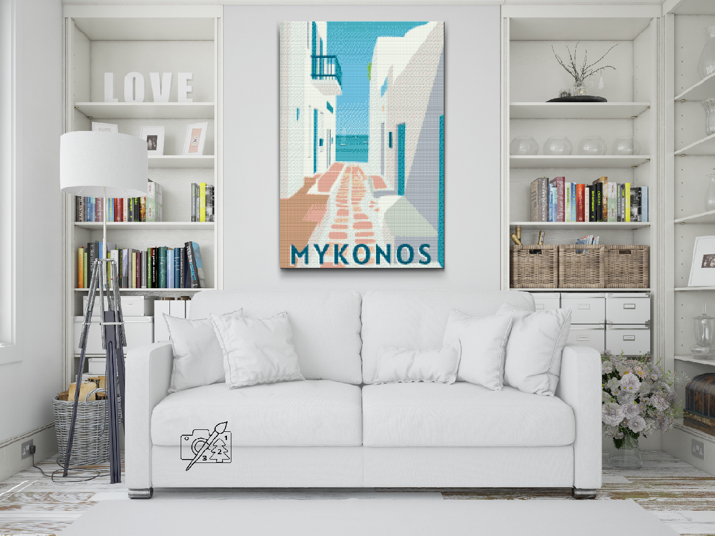 Diamond Paint - Grækenland, Mykonos