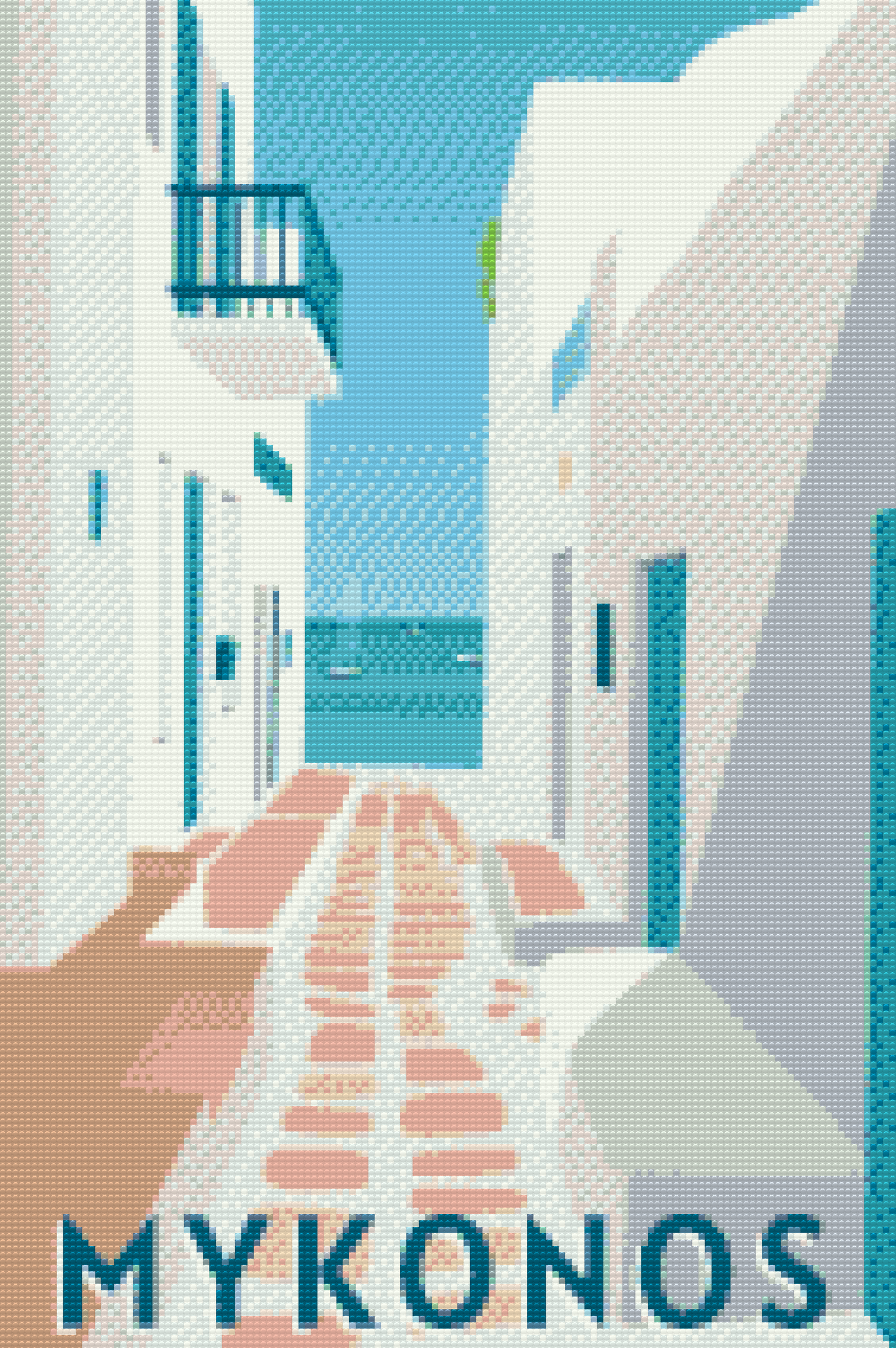 Diamond Paint - Grækenland, Mykonos