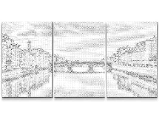 Dotting - Floden Arno i Firenze (sæt af 3)