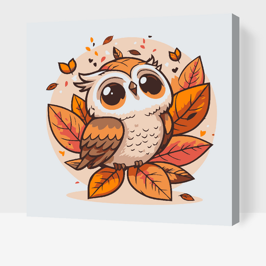 Paint by number - Efterårsugle