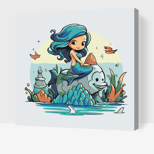 Paint by number - Havfrue