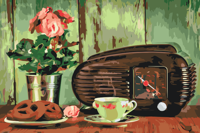 Paint by number - Retro Radio