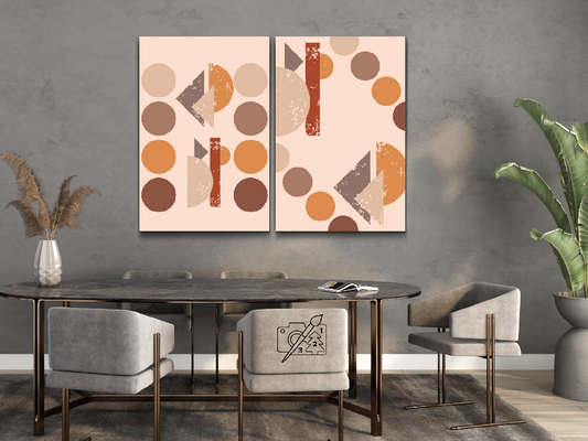 Paint by number - Geometrisk design (sæt af 2)