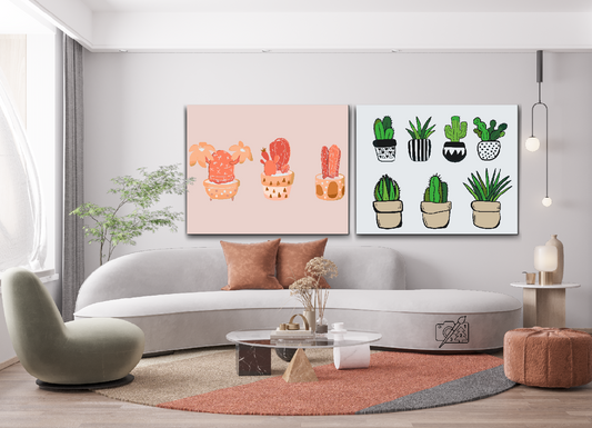 Paint by number - Kaktusser (sæt af 2)