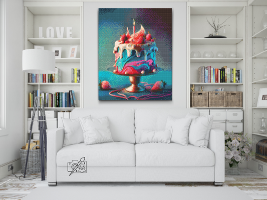 Diamond Paint - Fødselsdagskage