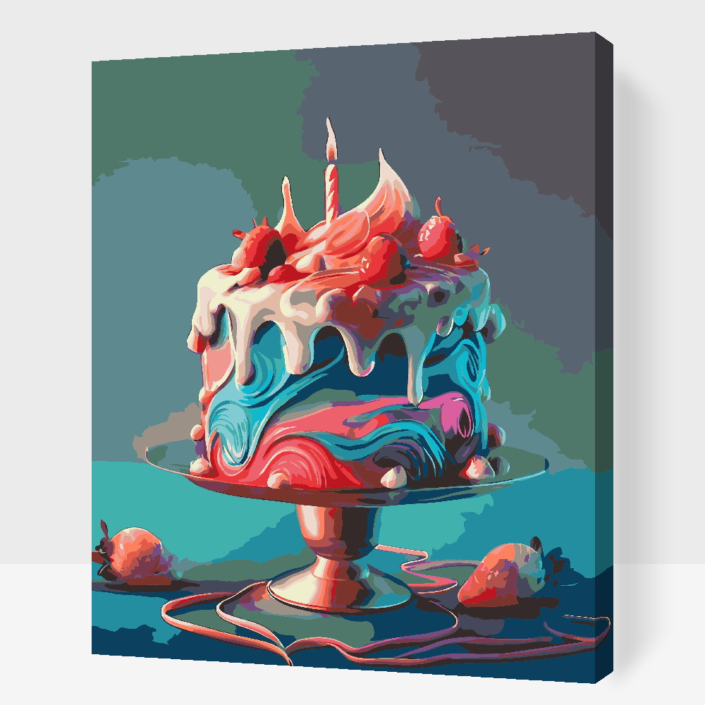 Paint by number - Fødselsdagskage