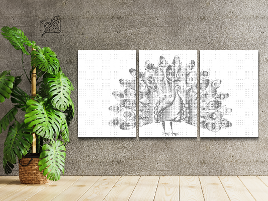 Dotting - Stolt påfugl (sæt af 3)