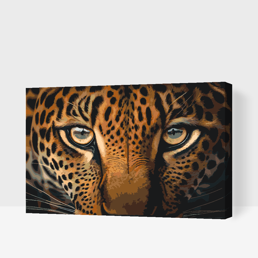 Paint by number - Leopard tæt på