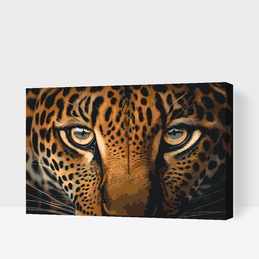 Paint by number - Leopard tæt på