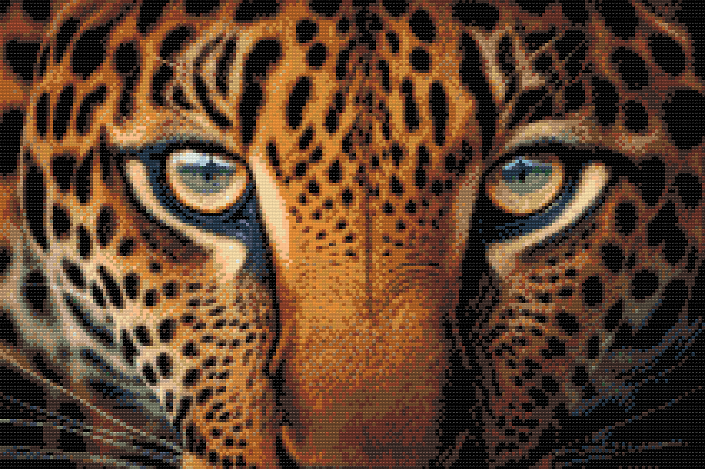 Diamond Paint - Leopard tæt på
