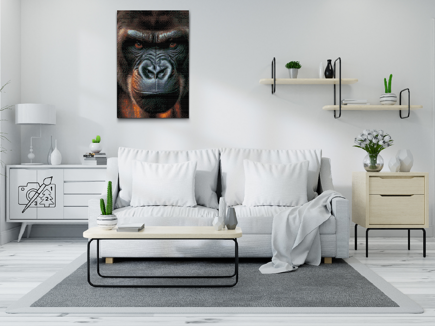 Diamond Paint - Diamantmaleri - Gorillablik