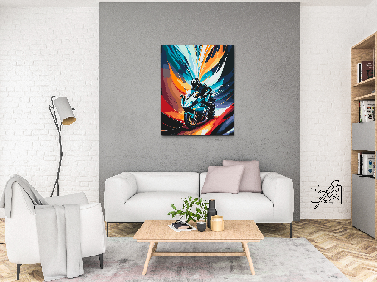 Paint by number - Passion for motorcykler