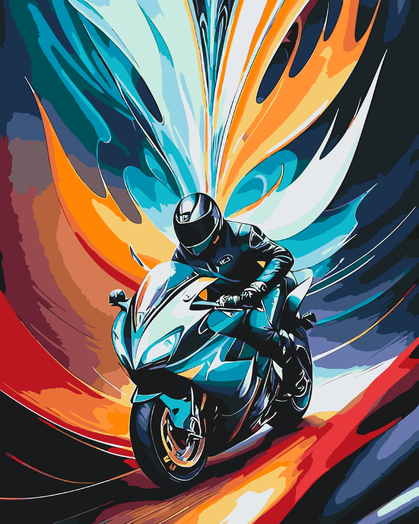 Paint by number - Passion for motorcykler