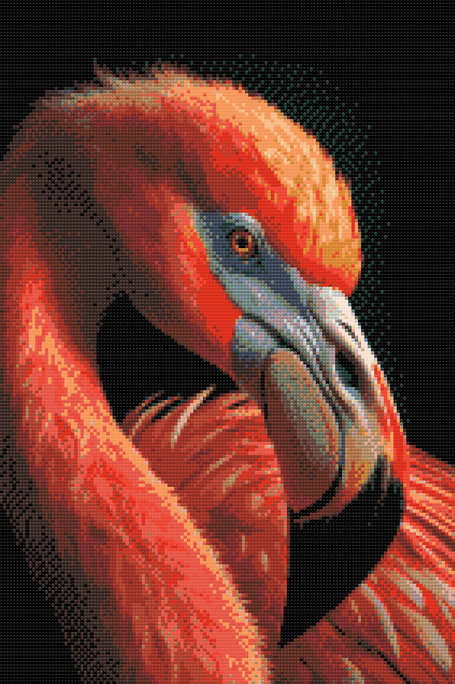 Diamond Paint - Diamantmaleri - Flamingoportræt