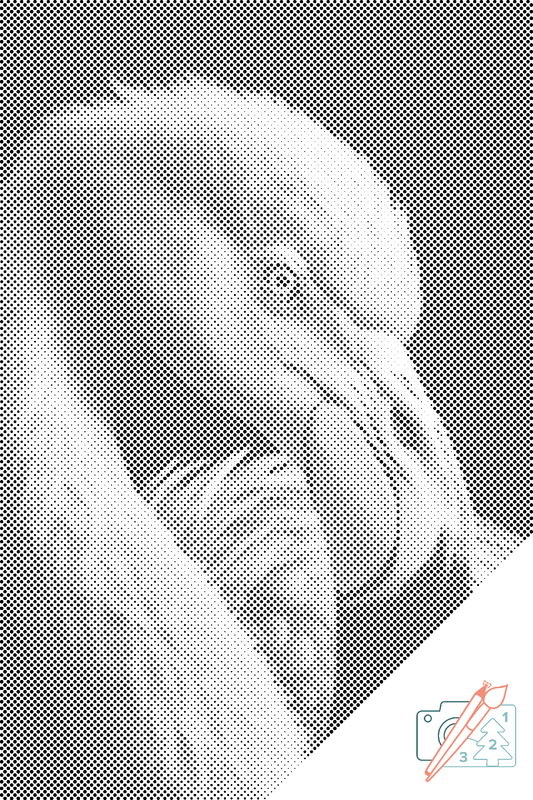 Dotting - Diamantmaleri - Flamingoportræt