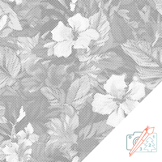 Dotting - Blomsterbaggrund - hibiscus