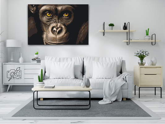 Paint by number - Chimpanse tæt på