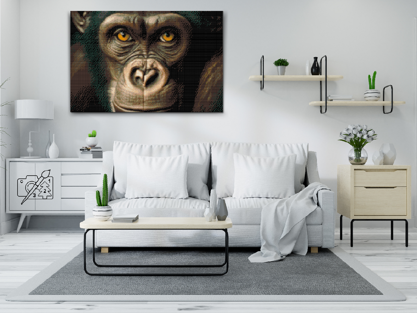 Diamond Paint - Chimpanse tæt på