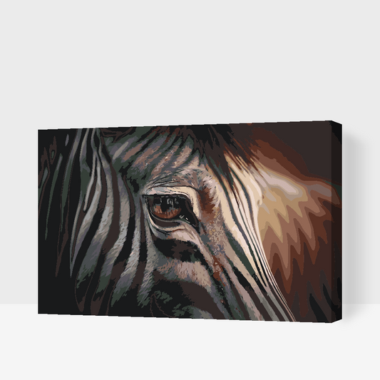 Paint by number - Zebra tæt på