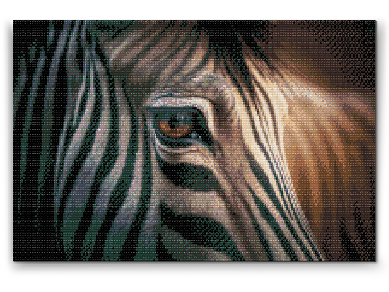 Diamond Paint - Zebra tæt på