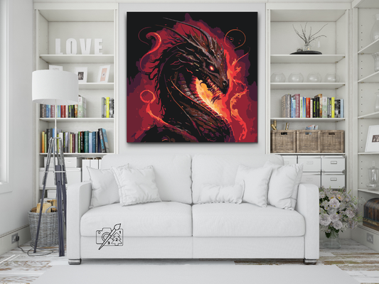 Paint by number - Ilddrage