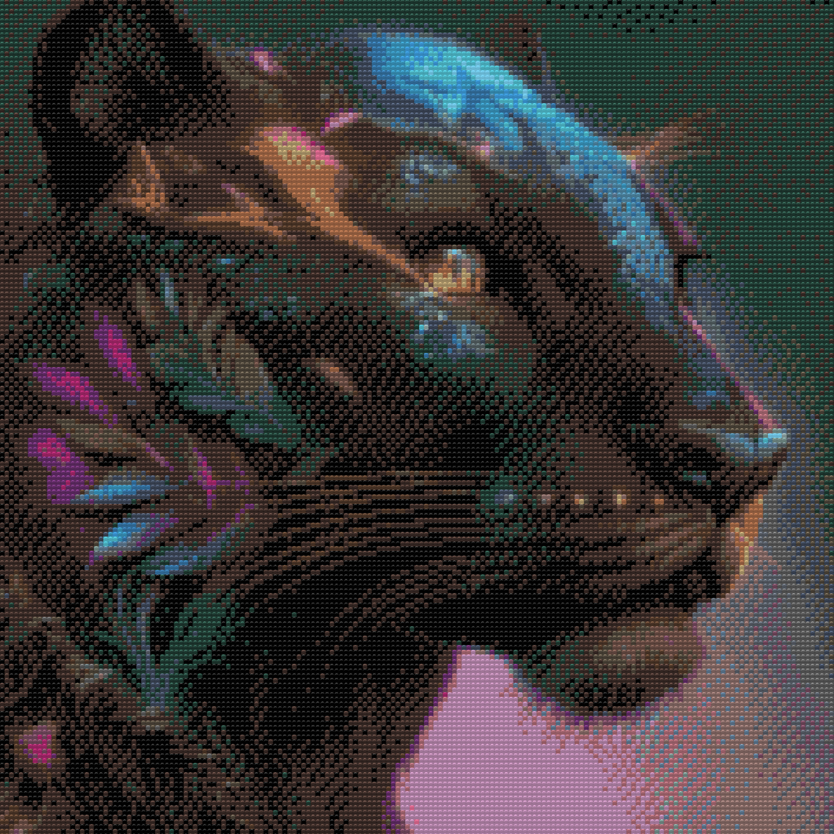 Diamond Paint - Sort puma