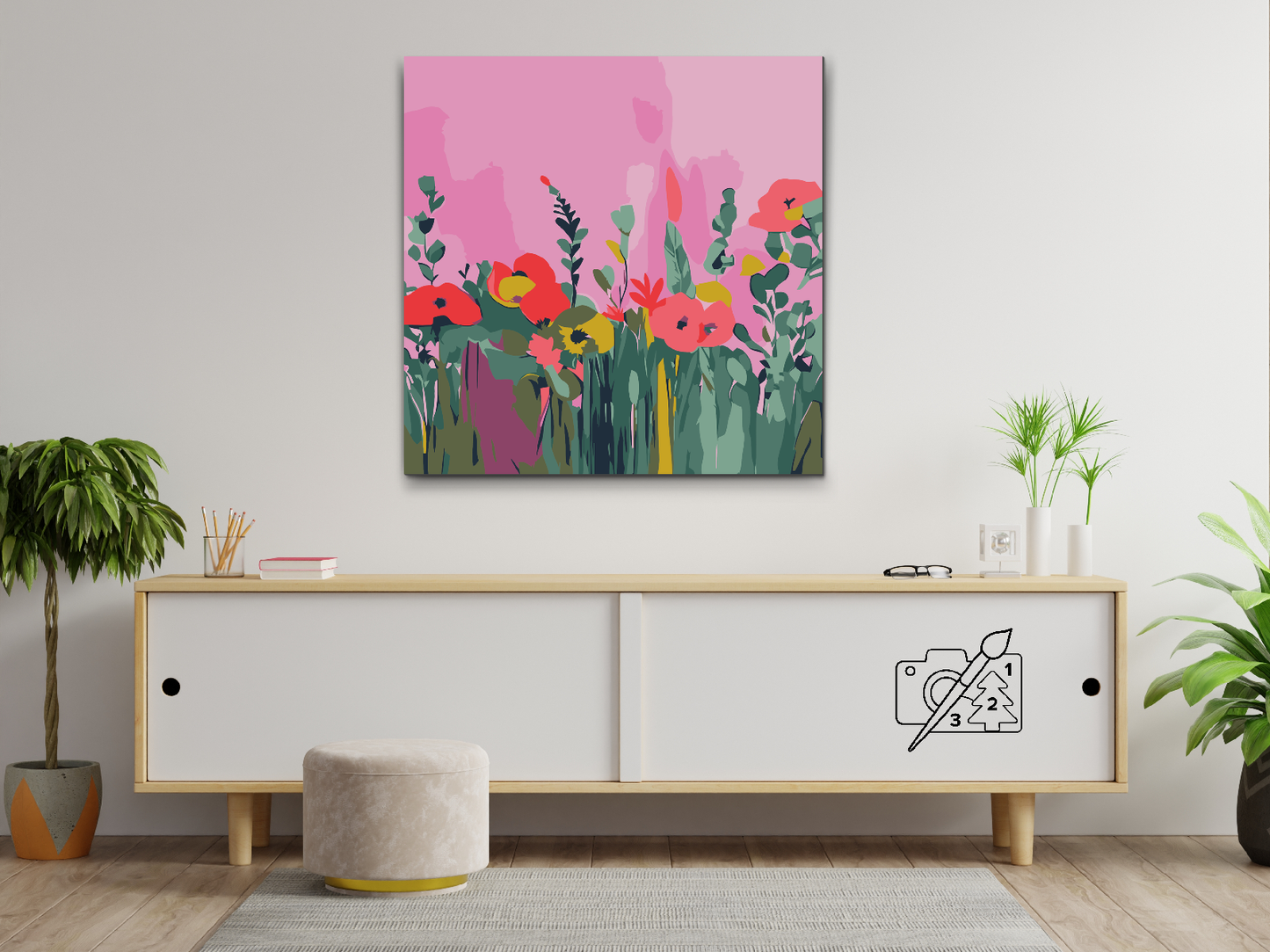 Paint by number - Abstrakte valmuer